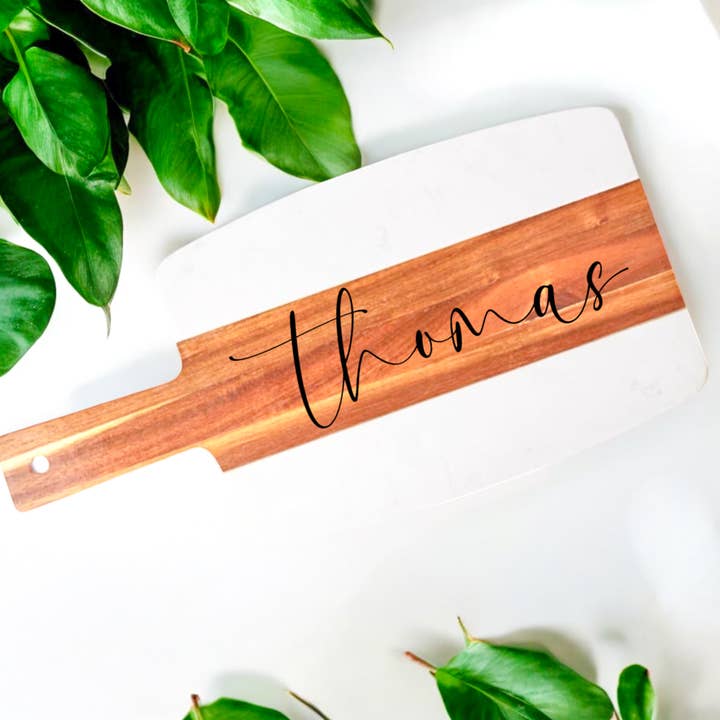 Morning Glory Home Decor - Vendita all'ingrosso Taglieri - Tagliere personalizzato in marmo e acacia, tagliere per formaggi