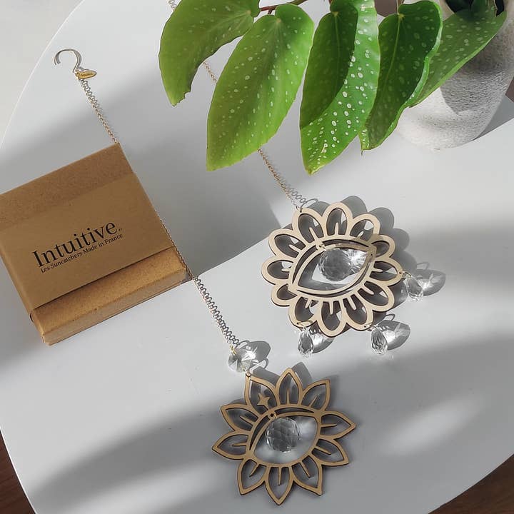 Atelier Intuitive - Wholesale Suncatcher - CLARA • Wooden and glass crystal suncatcher3