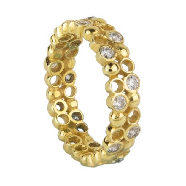 Plethora Ring - Silber, Zirkon für den Großhandel von Eleni Orfanou