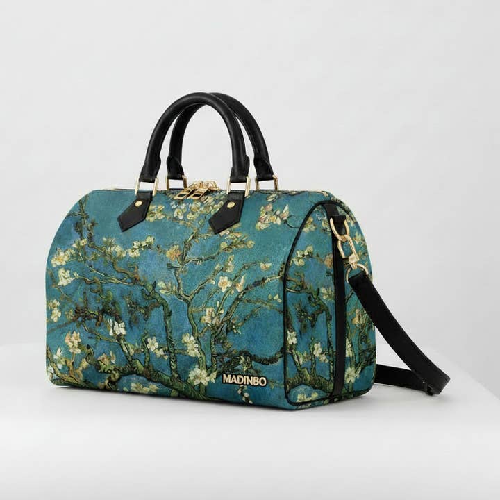 MADINBO HANDBAG - MADE IN ITALY - WITH BLOSSOM ART PRINT for wholesale by MADINBO