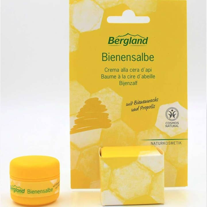 Unguento all’ape Bergland con cera d’api naturale e propoli per la vendita all'ingrosso da parte di IMKEREI SCHIESSER