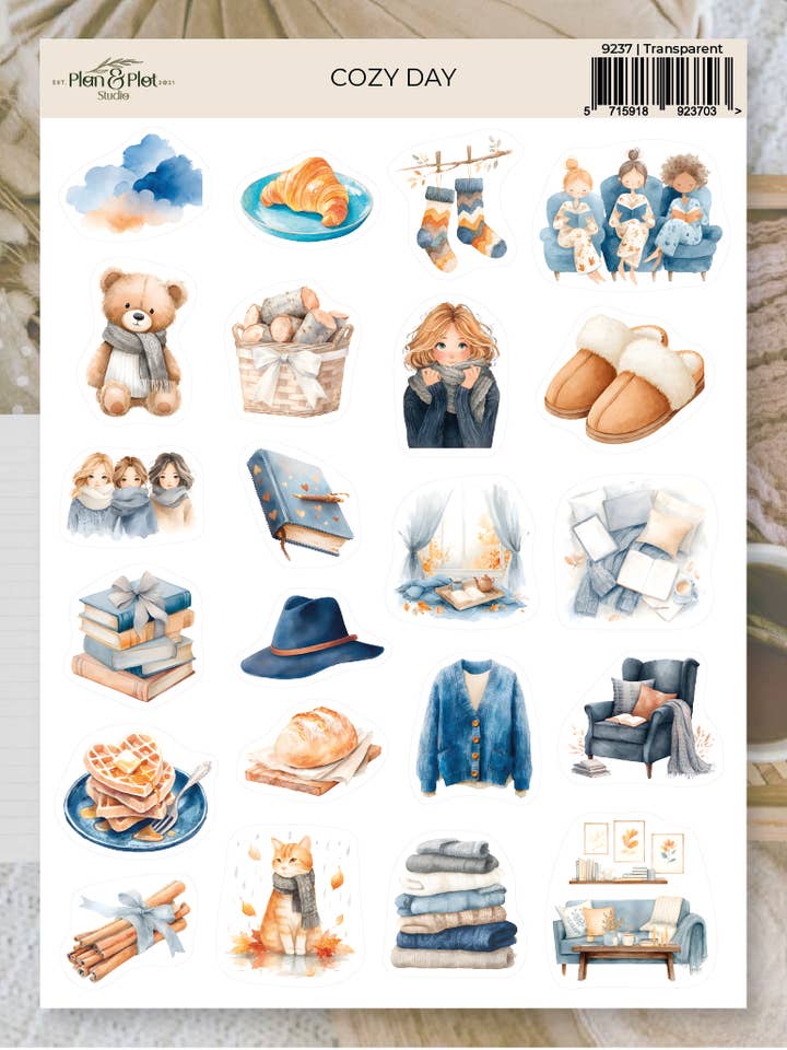 Journée confortable | Autocollants pour la vente par Plan & Plot Studio