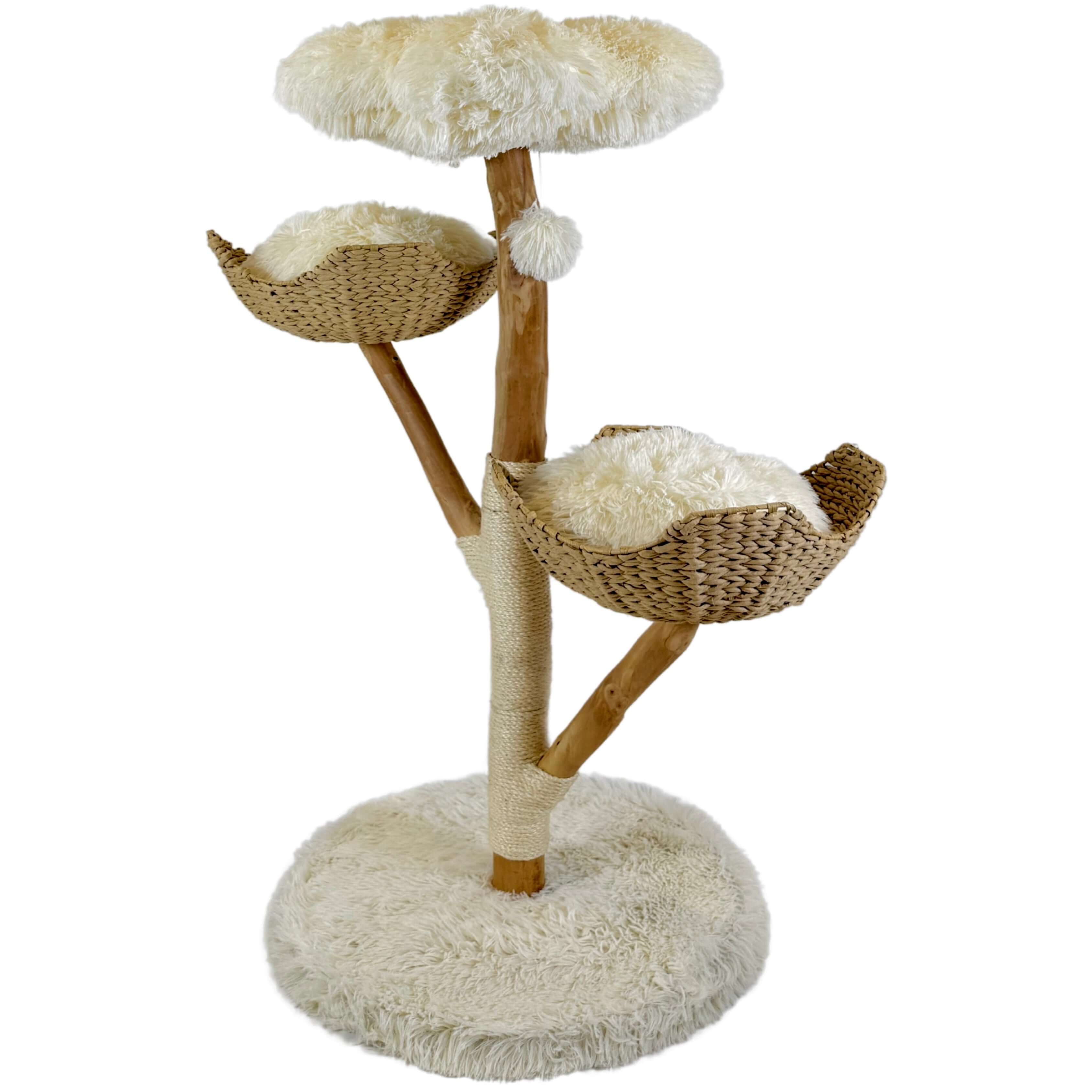 VLIZ - Wholesale Pet Scratcher - Cat - Natural Wood Cat Tree – Wicker Perch & Scratching Post1