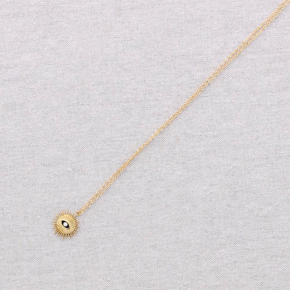 Sonata - Wholesale Snap Jewelry - Steel Choker with Sun and Turkish Eye Pendant2