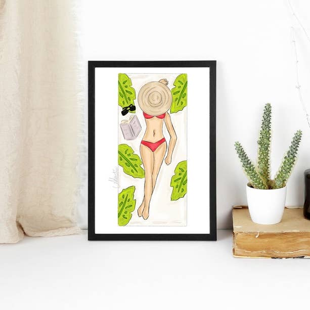 Just Louning, arte da parete sulla spiaggia, arte estiva, decorazione per la casa estiva per la vendita all'ingrosso da parte di PLTStudio