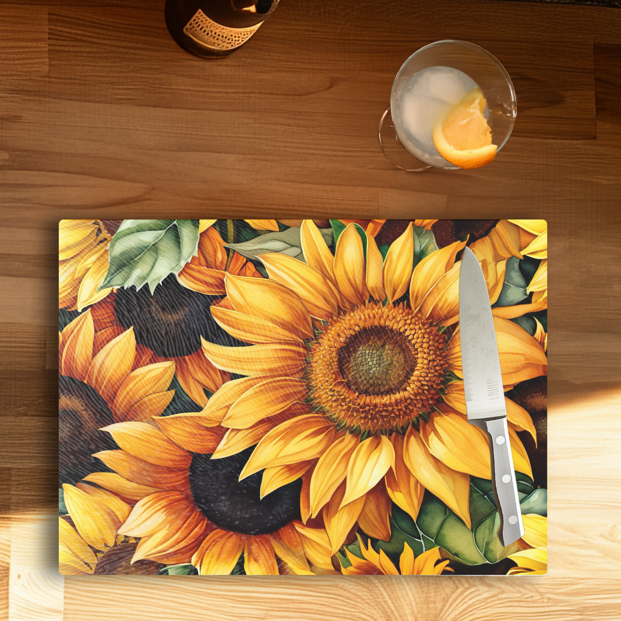 Fernville Creations - Wholesale Cutting Board - Tempered Glass Cutting Board: Sunflower Charcuterie Tray (2)3