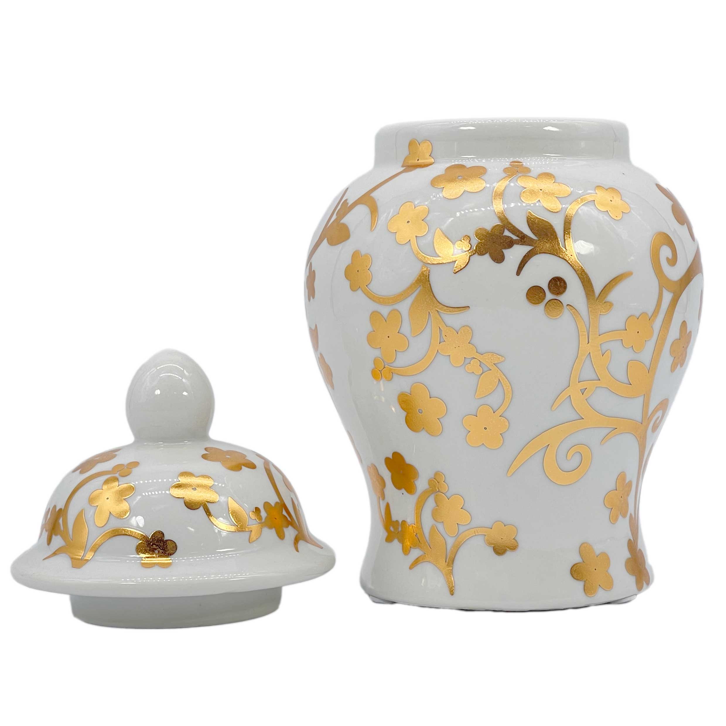 Galt International Company – wholesale Decorative jar – Small Chinoiserie Ceramic Decorative Tea & Ginger Jar 8"26