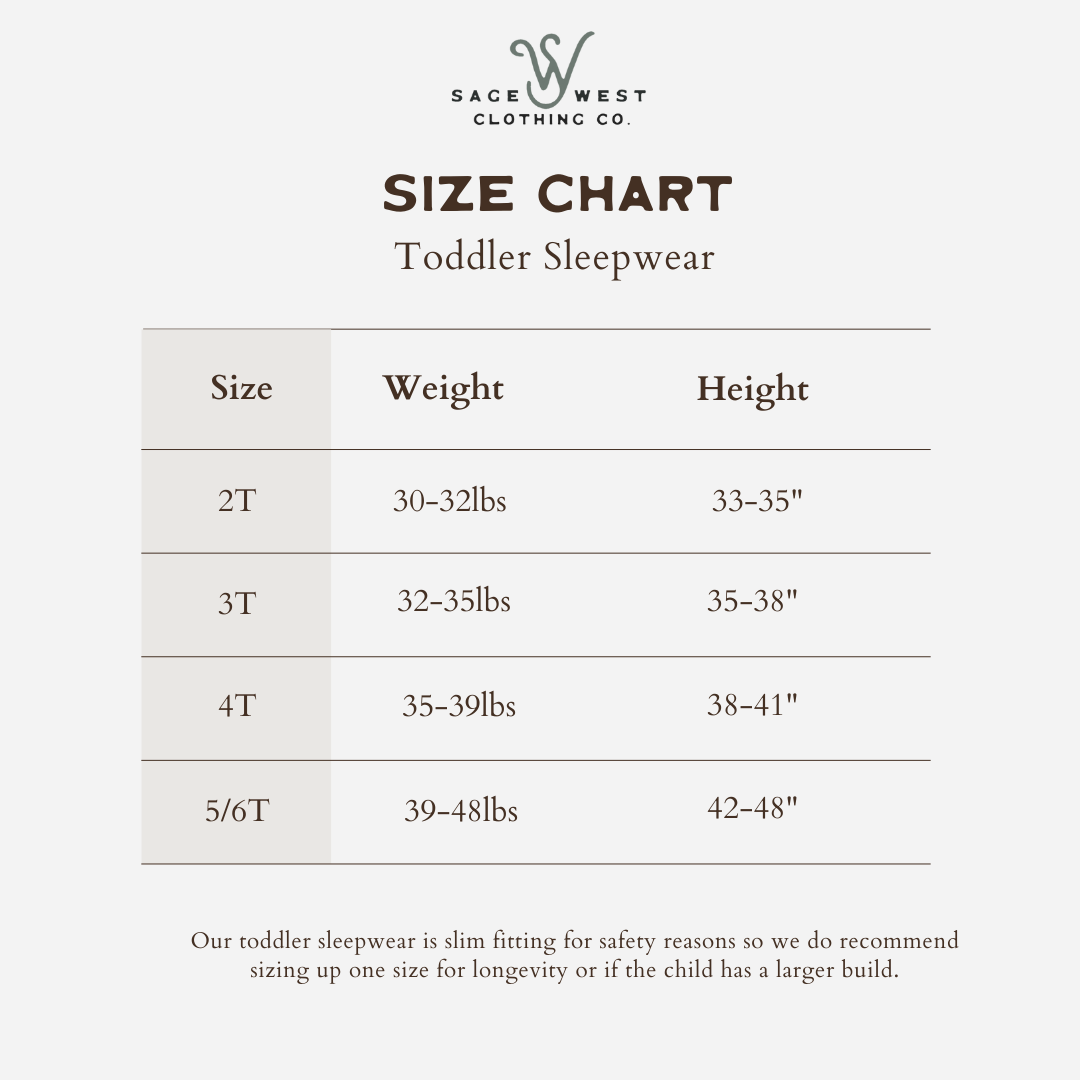 Sage West Clothing Co. - Vente Haut et bas de pyjama – enfant - {Cowboy de la Prairie} Ensemble de Pyjama pour Tout-Petit2