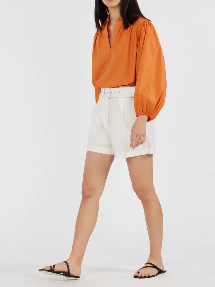 Brydie Linen Short - White for wholesale on Faire2