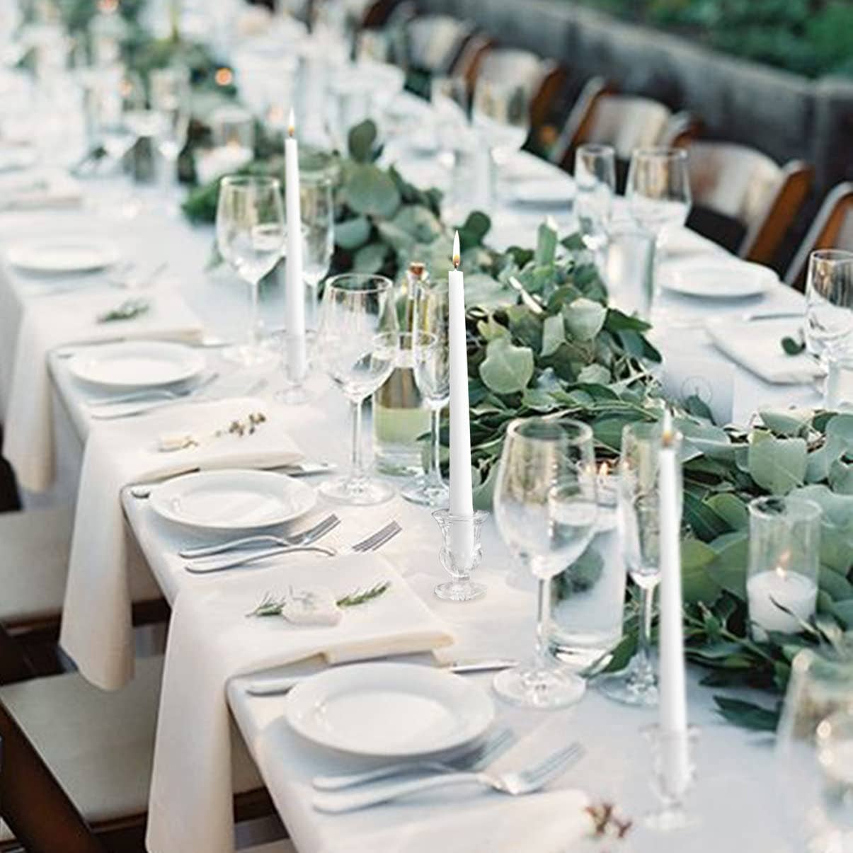 Hosley - Vente Bougeoirs - Porte-conique en verre Hosley® Set-24 2,5 pouces H1