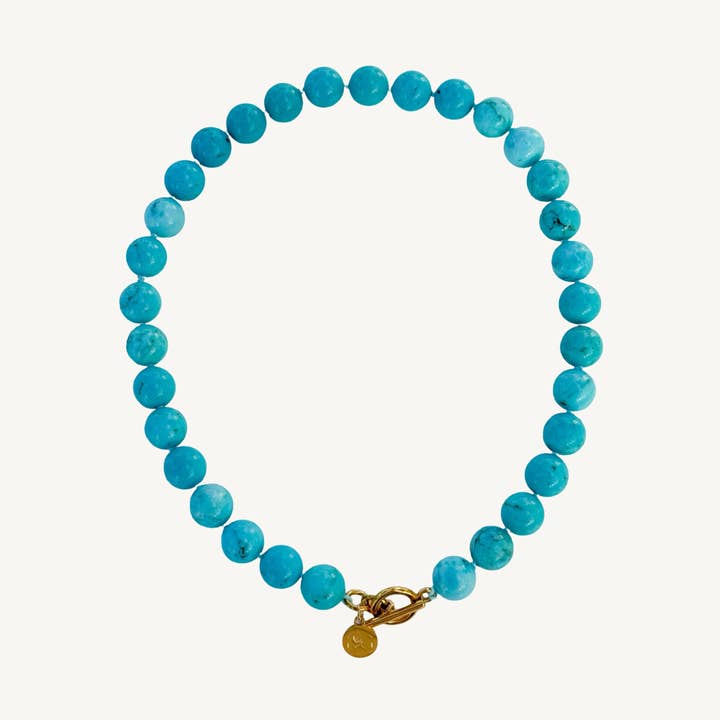 Turquoise Gemstone Knotted Necklace for wholesale by Gaby & Grace