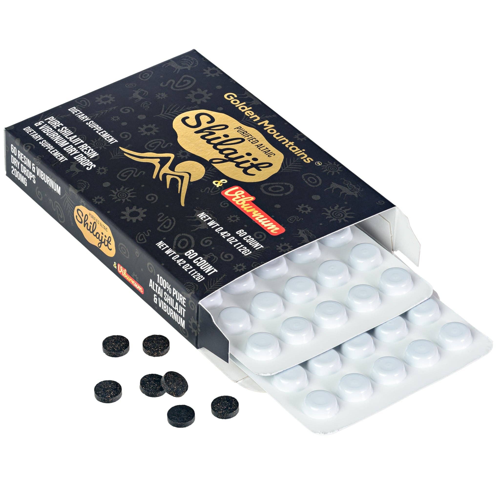 SiberianGreen - Wholesale Oral Supplement/Vitamin - Siberian Green Pure Altai Shilajit Resin w Viburnum Berries Extract – 180 Dry Drops (3-Pack)3