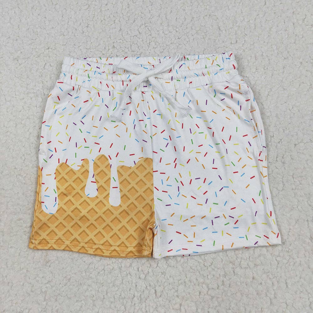 Aier Wholesale - Wholesale Shorts - Kids - 4 Colors Sibling Baby Girls Ice Cream Drip Sprinkles Summer Shorts Bottoms2