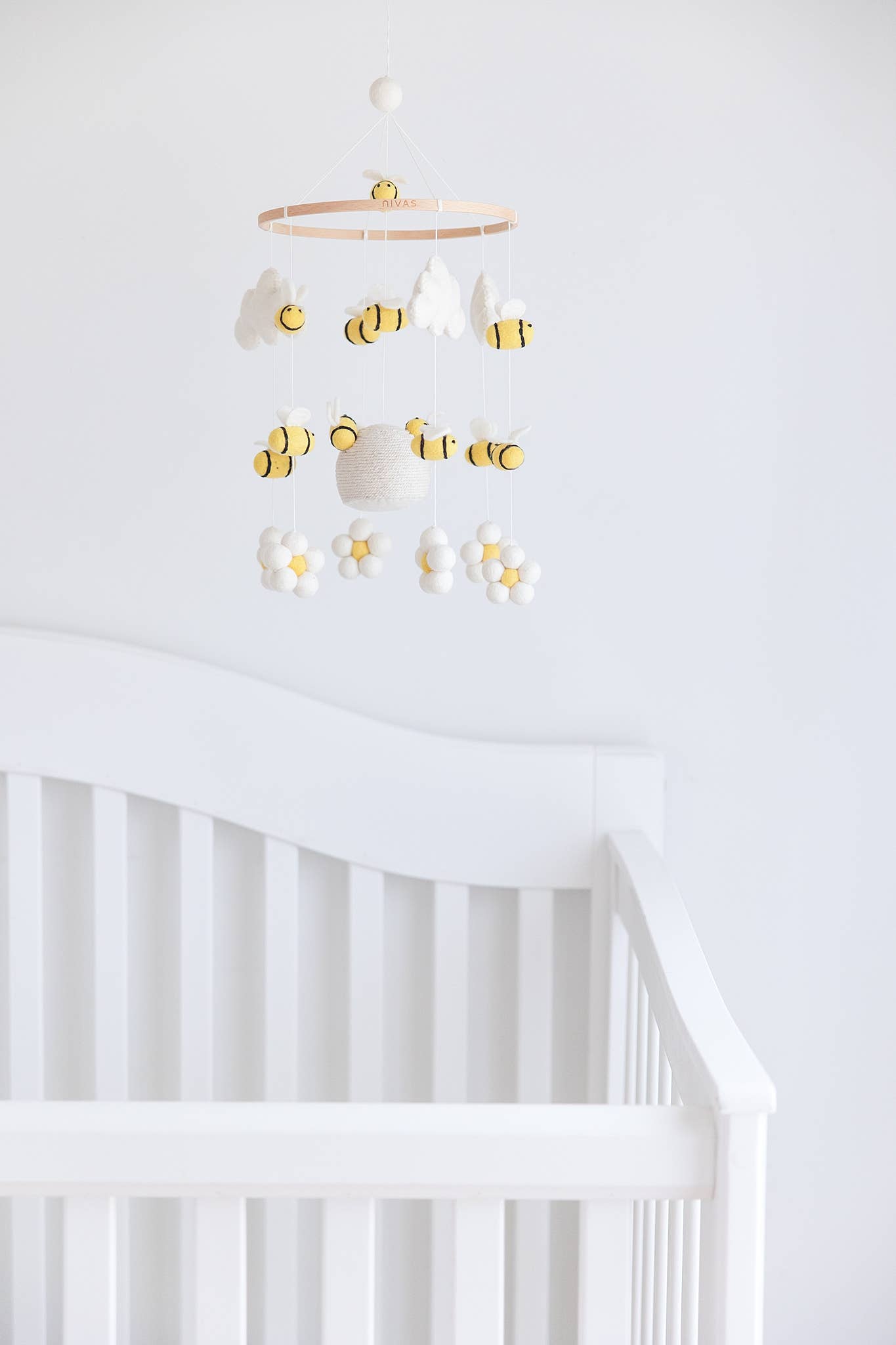 Nivas - Wholesale Baby Mobile - Bee and Flower Crib Mobile - Handmade Baby Gift1