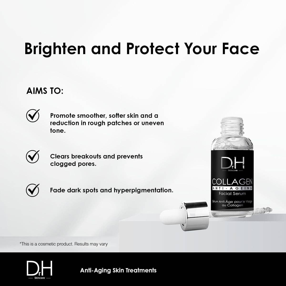 Skin Research Ltd. | Anti-Ageing Skincare & Beauty - Wholesale Facial Serum/Concentrate - Dr H Anti-Ageing Collagen Facial Serum 30ml2