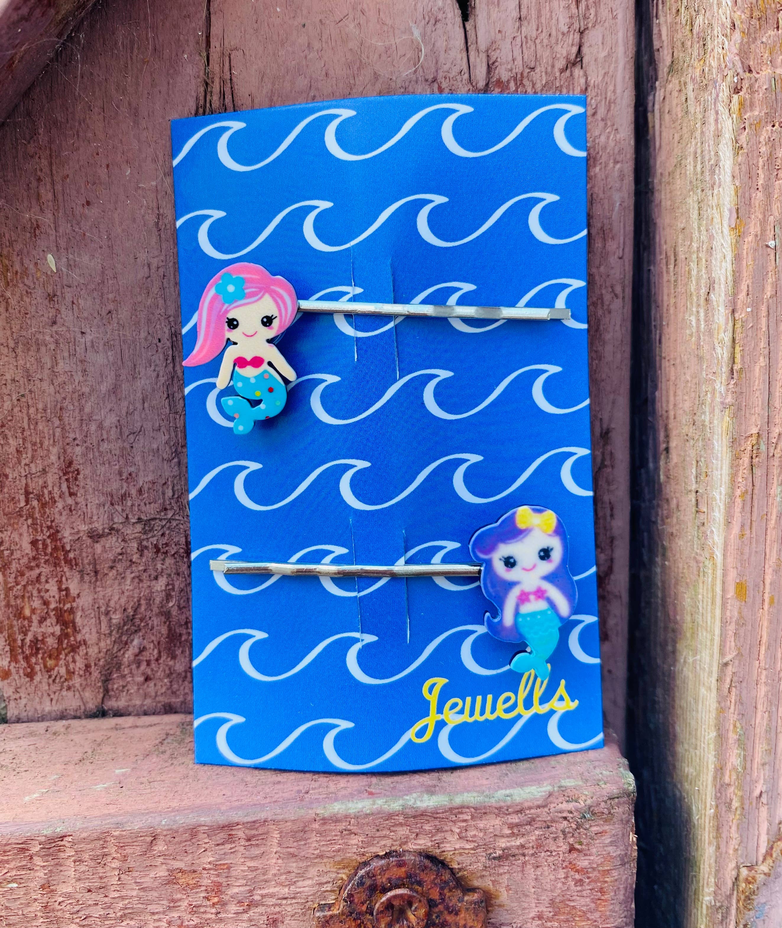 Jewells – wholesale Hair clip – Women’s – Pair of Mermaid resin hairgrips2