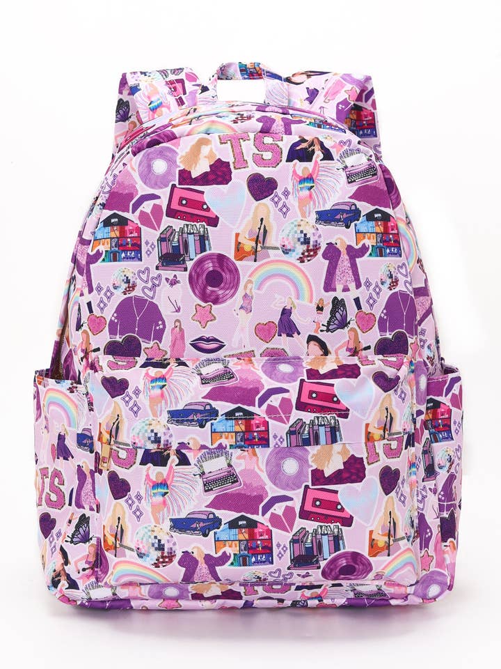 Sac à dos violet pour filles enfants thème musique pour la vente par sassy kids palace