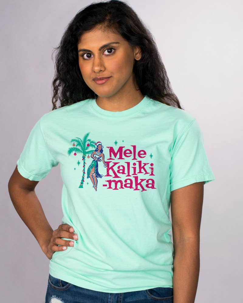 femfetti - Wholesale T-Shirt (Graphic) - Women's - Mele Kalikimaka Christmas Graphic Shirt3