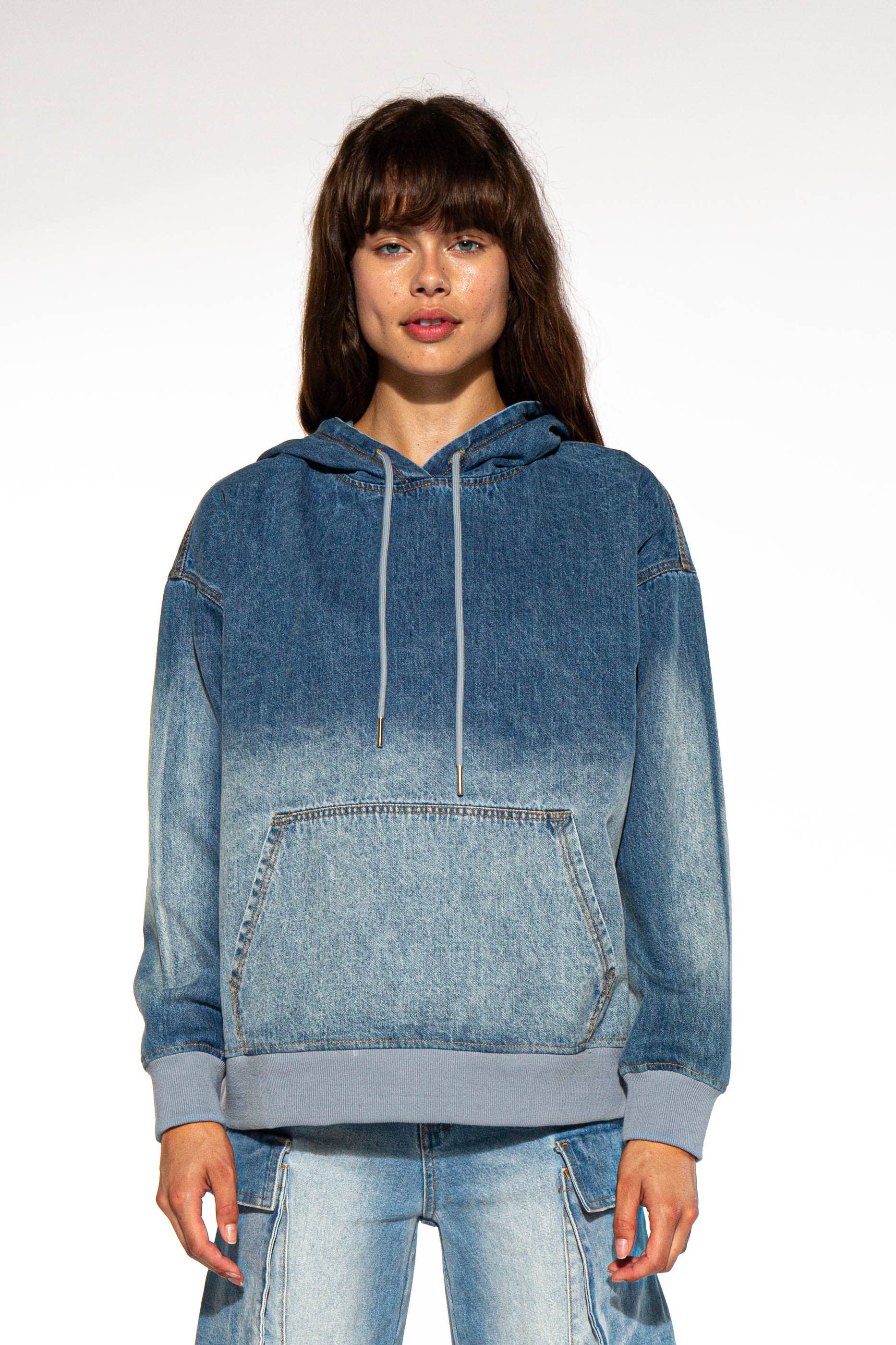 Wholesale denim hoodie for your store