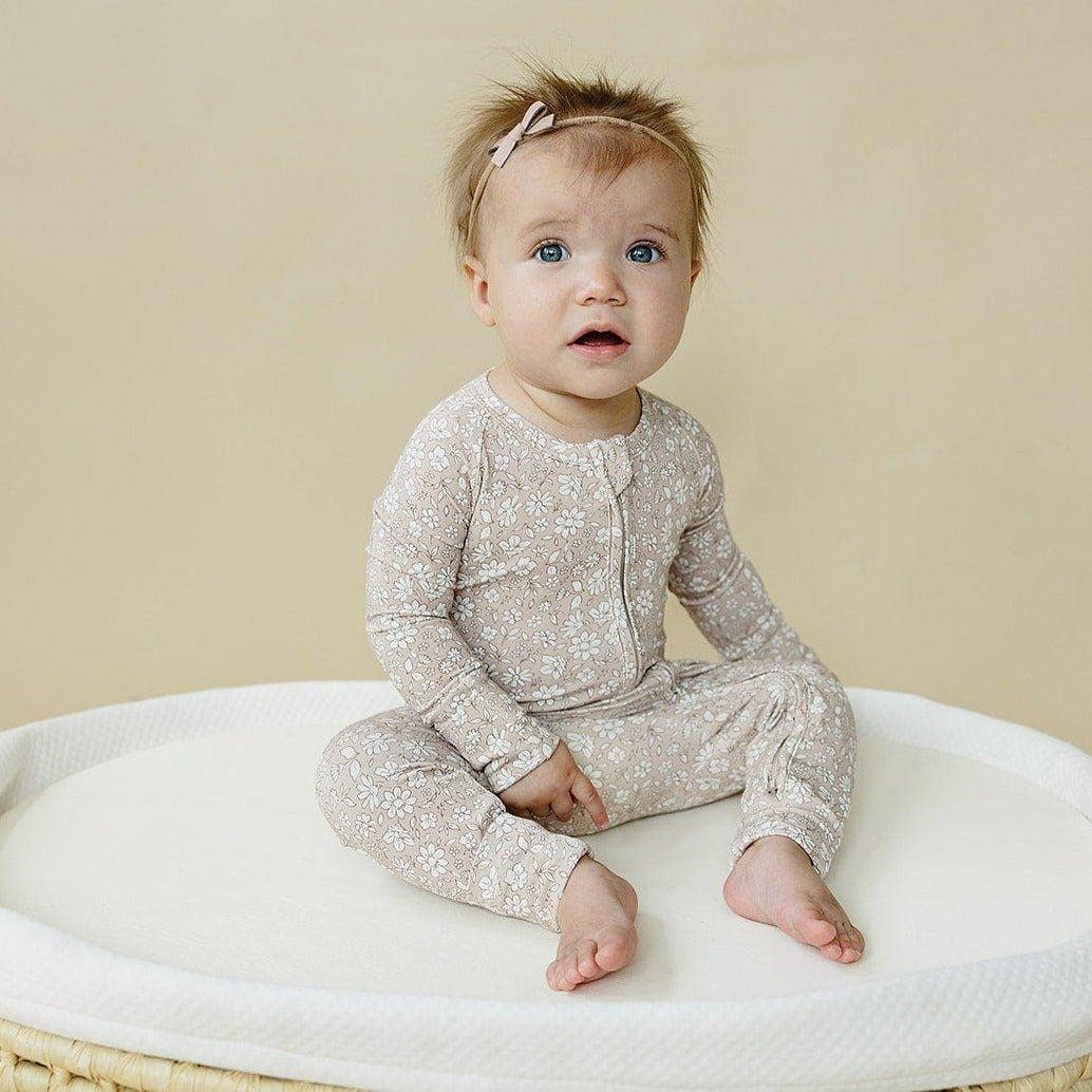 Little Joy Co. - Wholesale Sleepsuit - Baby - Dainty Ditsy Bamboo Zippy Romper6