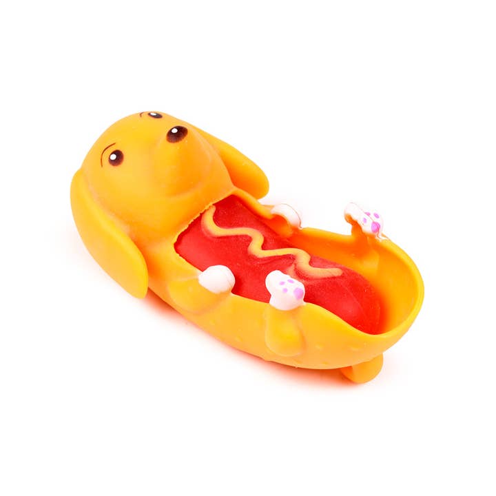 Puckator EU - Wholesale Stress Relief Ball/Dough - Stretchy Hot Dog Sausage Dog Toy1
