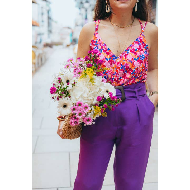 MY DRESS MADE - Wholesale Fabric - Viscose poplin fabric BLOOM - Printed in France