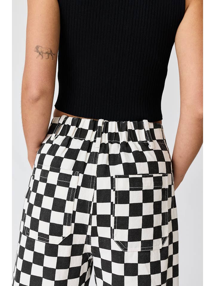 Papermoon - Wholesale Pants - Women's - PP16140-4 - Demi Checkered Bottoms w Elastic Band8