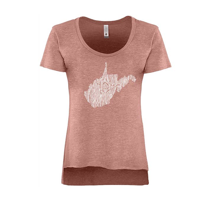 Medium - West Virginia Home Ingrained State Womens T Shirt for wholesale by Ingrained Apparel