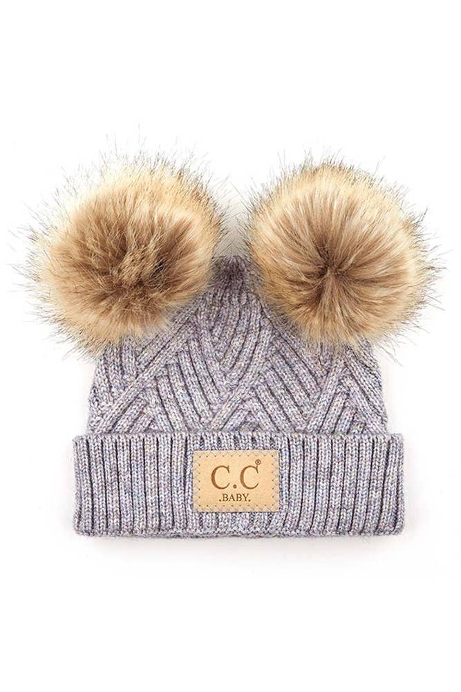 Hana - Vente Bonnet – enfant - Bonnet à motif à rayures diagonales C.C Baby9