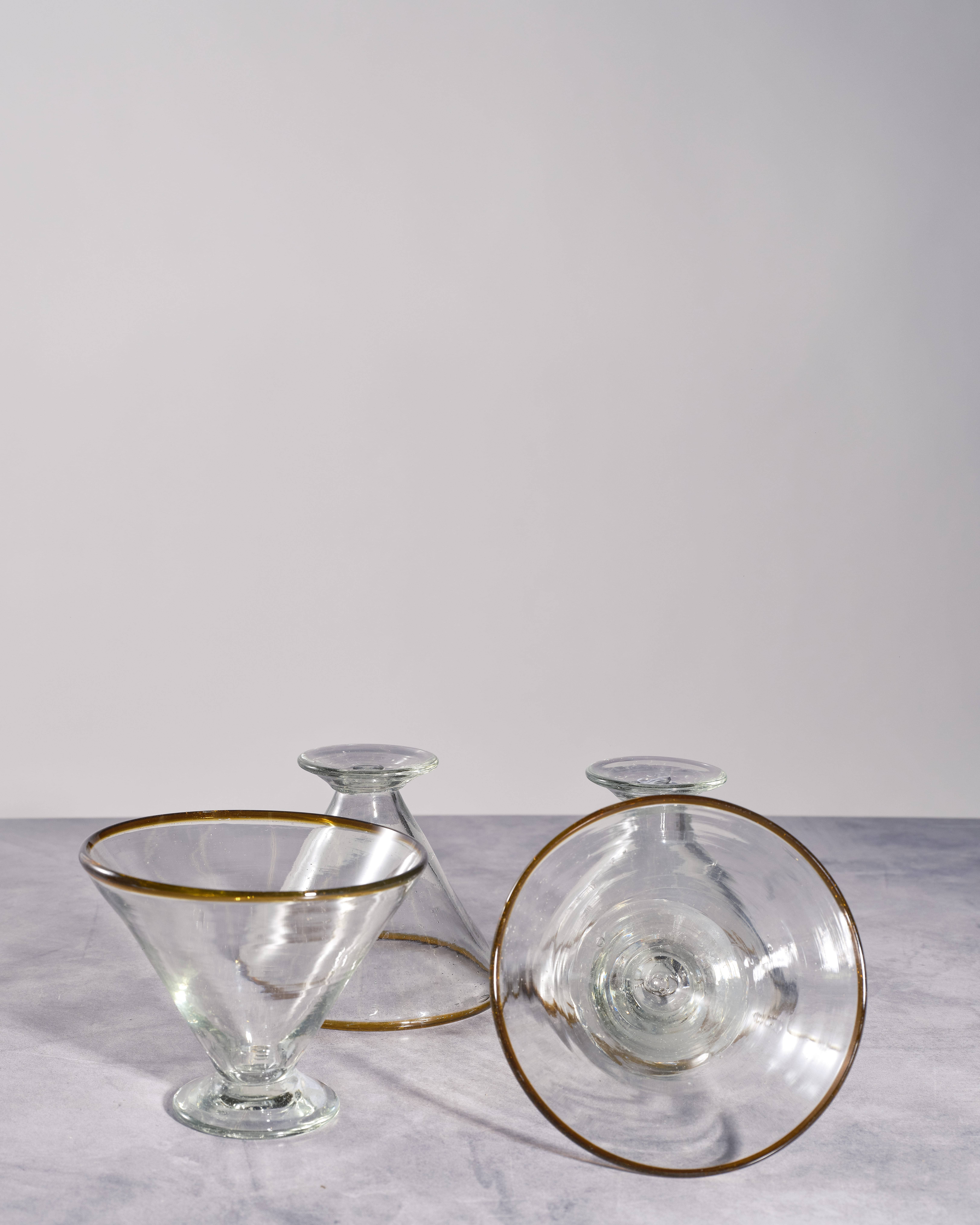 Sobremesa - Wholesale Cocktail/Liquor Glass - Amber Rim Margarita Glass | Glassware Cocktail2