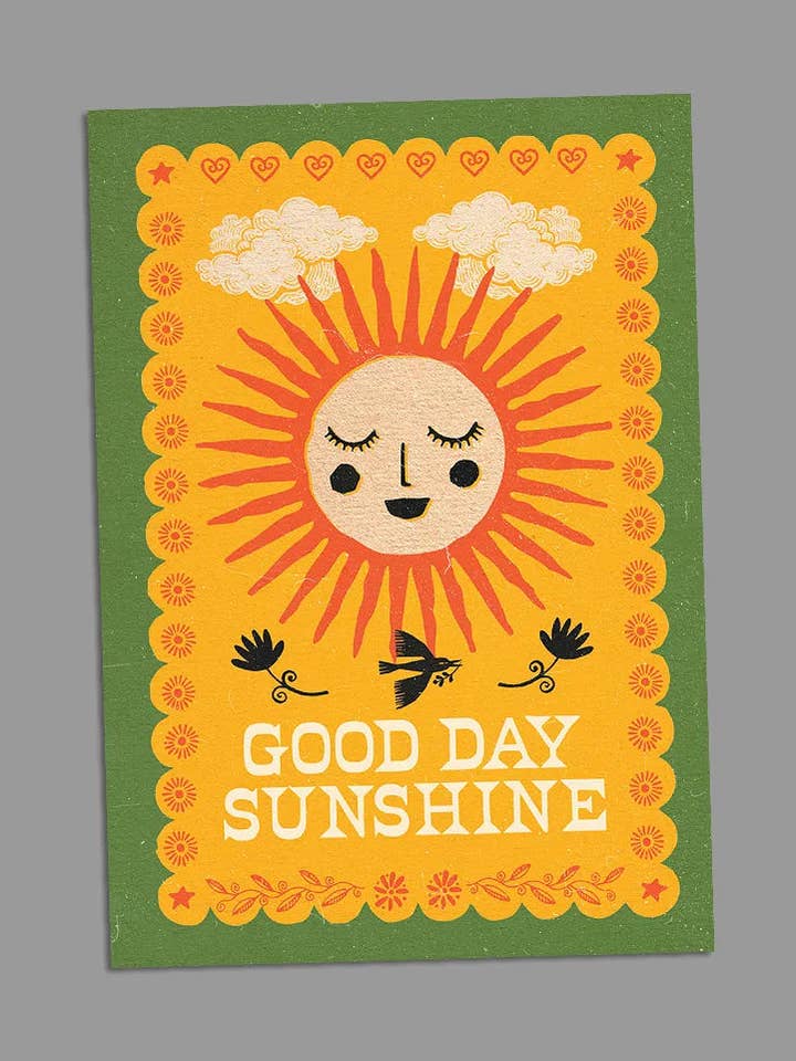Good Day Sunshine - Blank Greeting Card for wholesale by The Northern Line