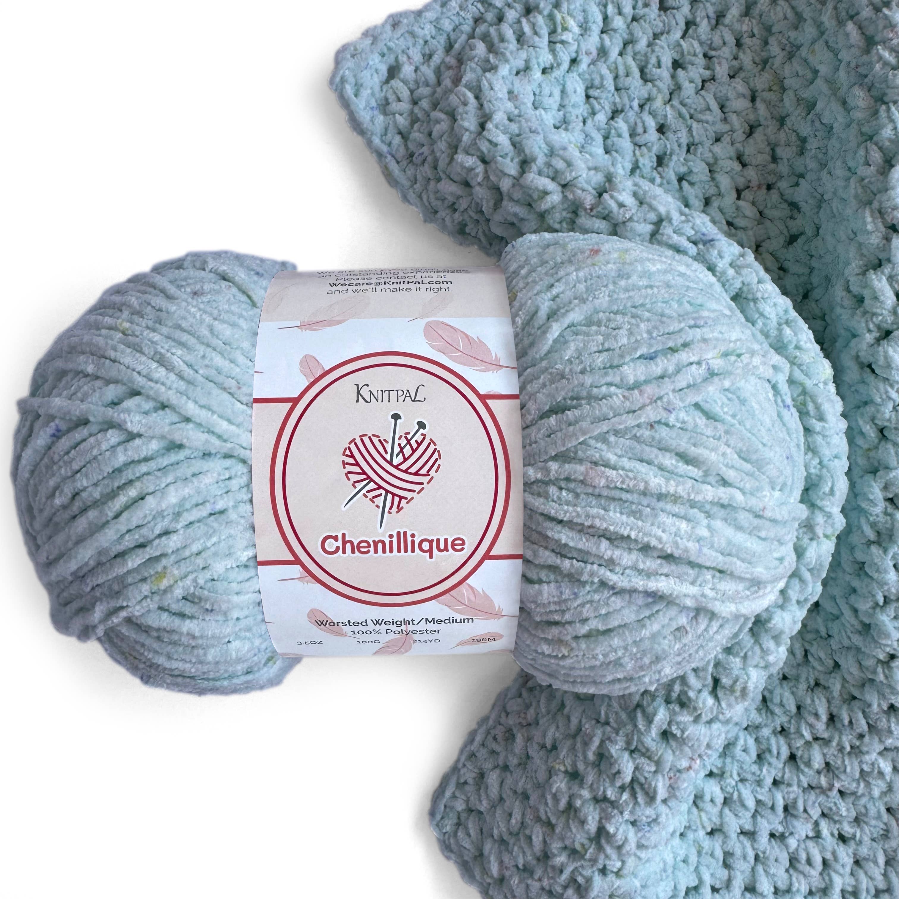 KnitPal - Wholesale Yarn - Chenillique Velvet Chenille Crochet Yarn - Worsted Weight 422