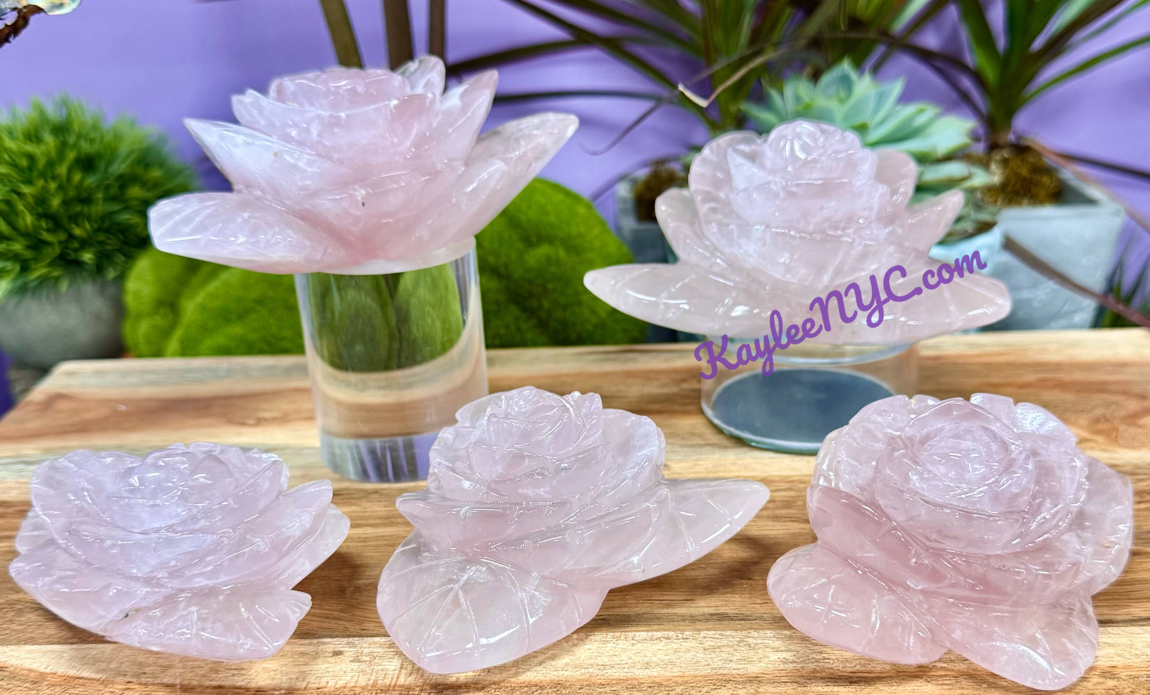 KayleeNYC - Wholesale Spiritual Stone/Crystal - 5-8 pcs Natural Rose Quartz Roses Healing Energy3