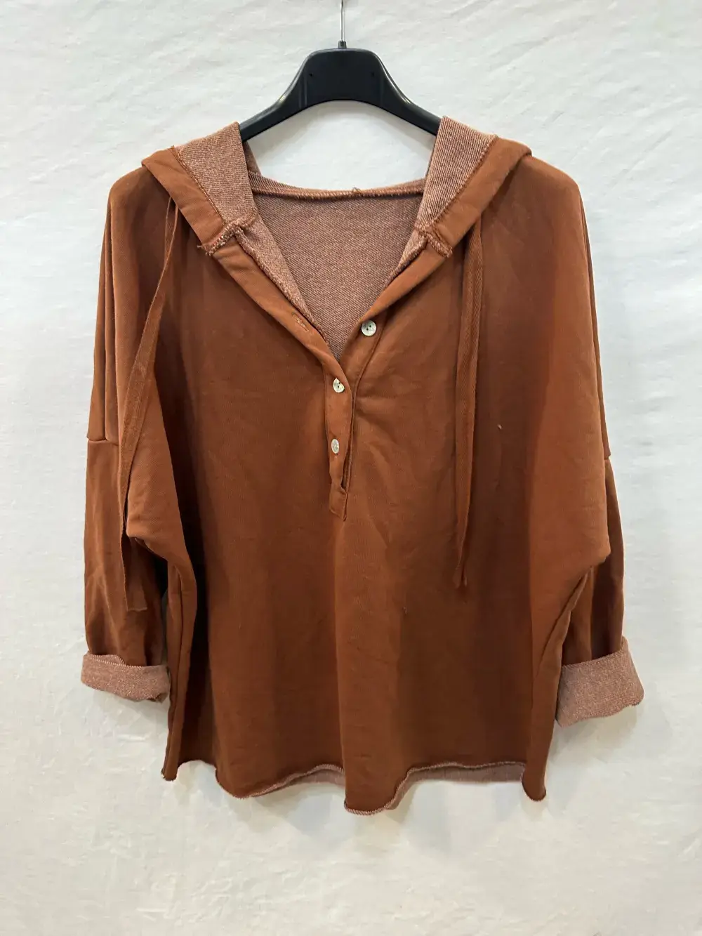 Mimi & Gogo – Hoodie – Mulher por atacado – Sweatshirt com Capuz Abotoamento @83893_SweatEspesso3