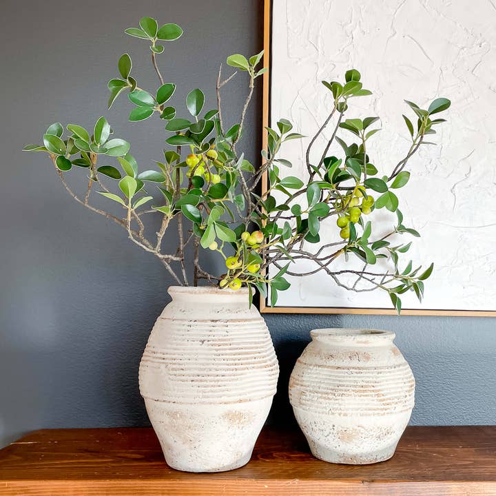 Hycroft Home Decor - Wholesale Vase - Toscana Rustic Vintage-Style Terracotta Vase with Aged Look