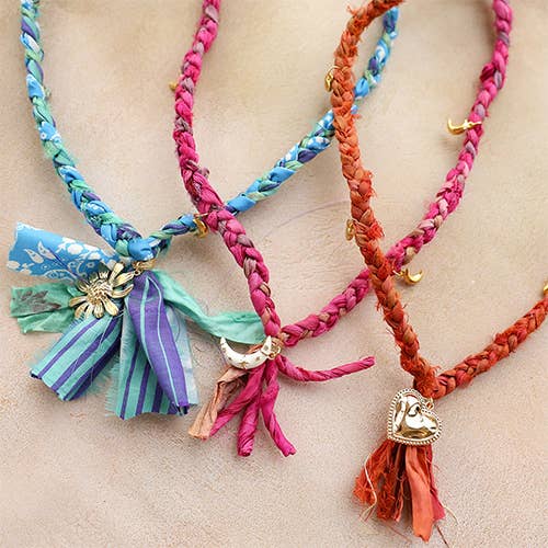 Sansira Jewelry - Wholesale Bandana - Women's - Bandana Necklace Silk Sari Ribbon