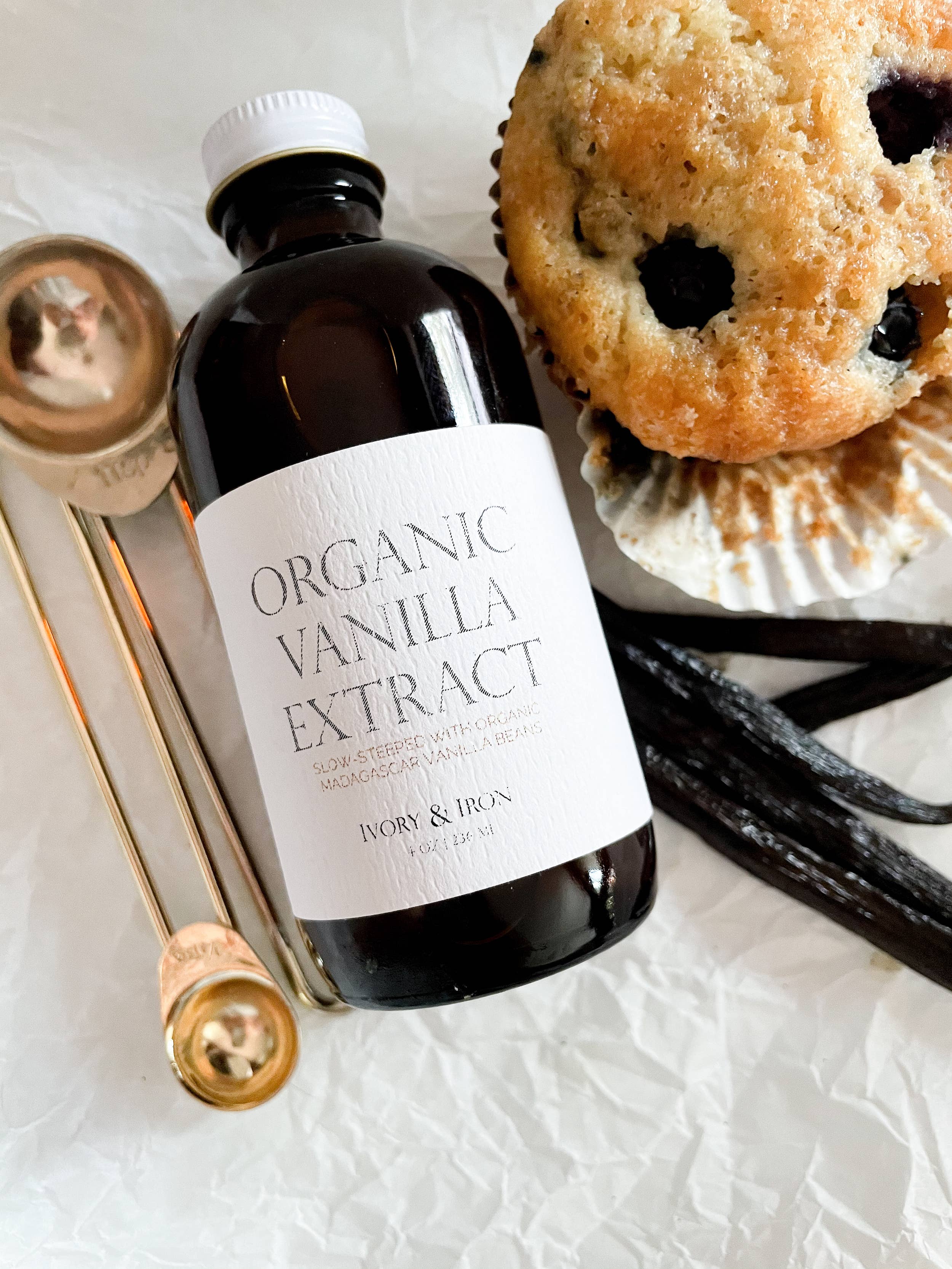 IVORY & IRON - Wholesale Vanilla/Fruit Extract - Organic Madagascar Vanilla Extract 4 oz NON-GMO2