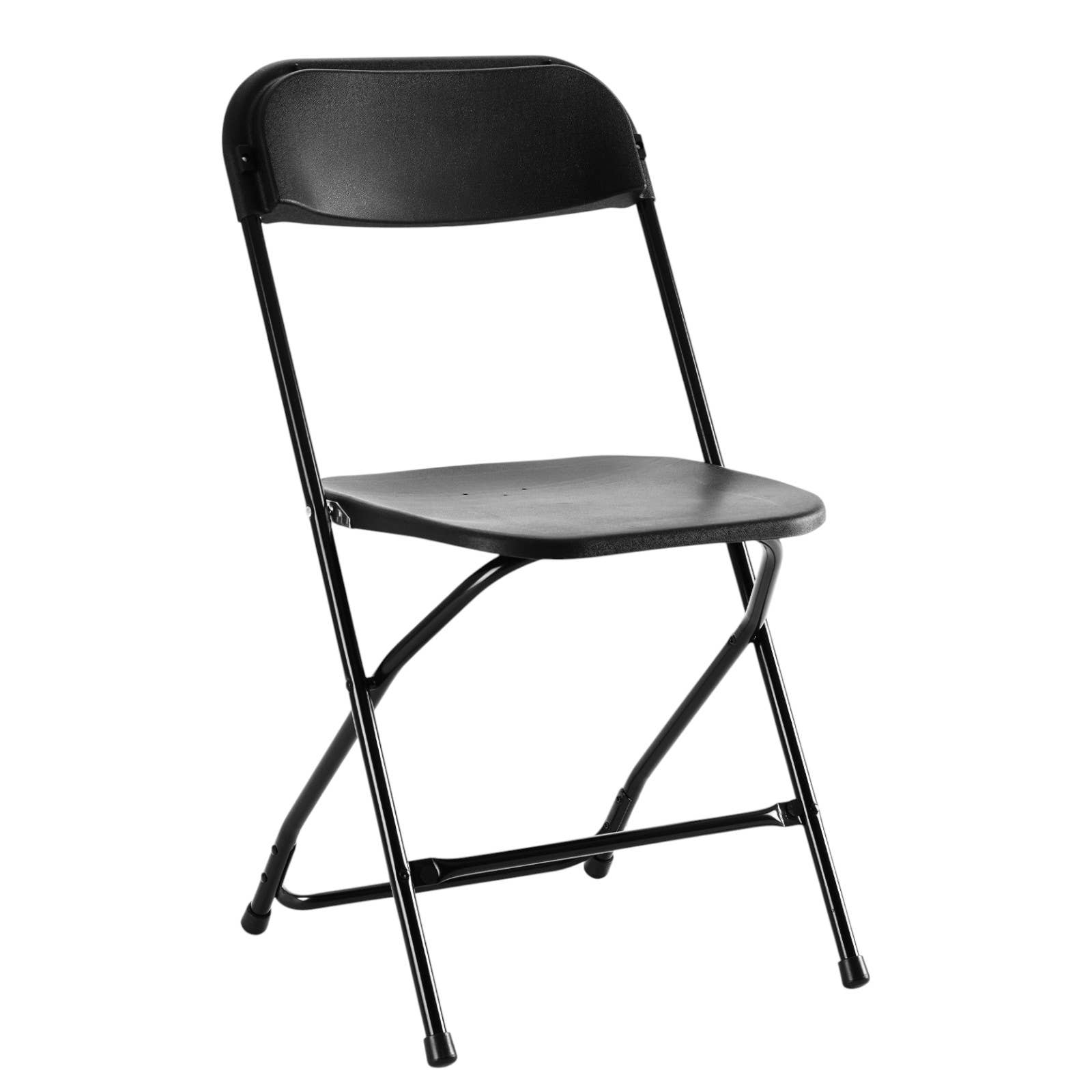 HomeRoots - Venta al por mayor Sillas de exterior - Juego de cuatro sillas de comedor plegables y apilables de metal negro para exterior3