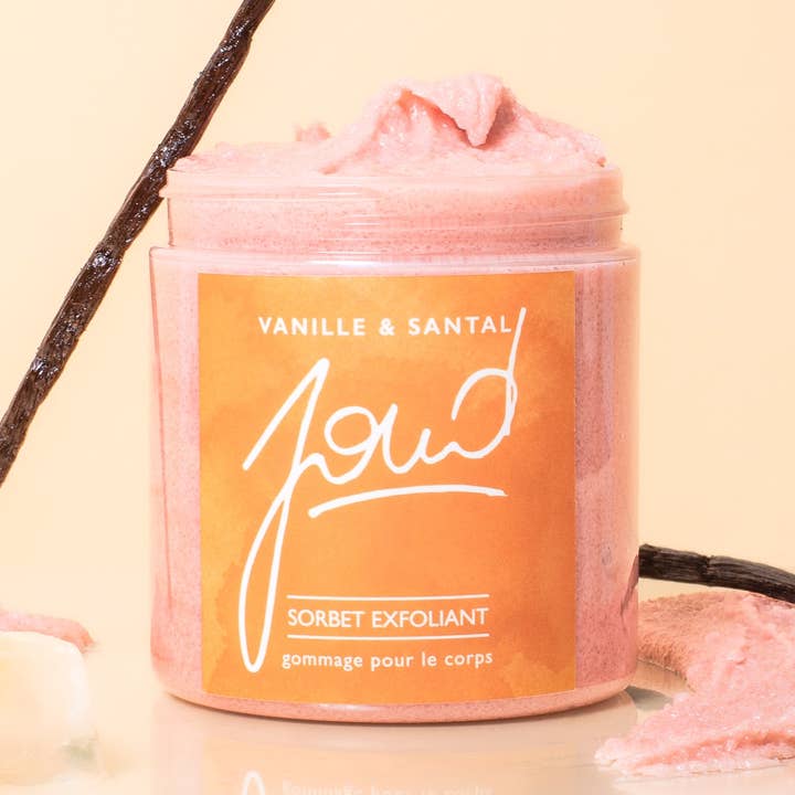 Vanilla & Sandalwood Exfoliating Sorbet for wholesale by Joud
