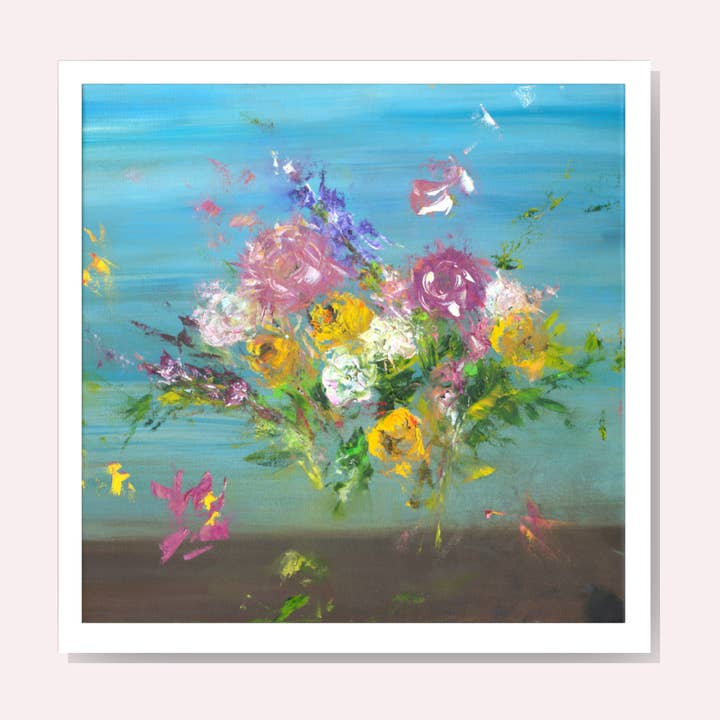 Hvor skal du hen? Blomst lykønskningskort for engroshandel hos Crystal Wreden Art