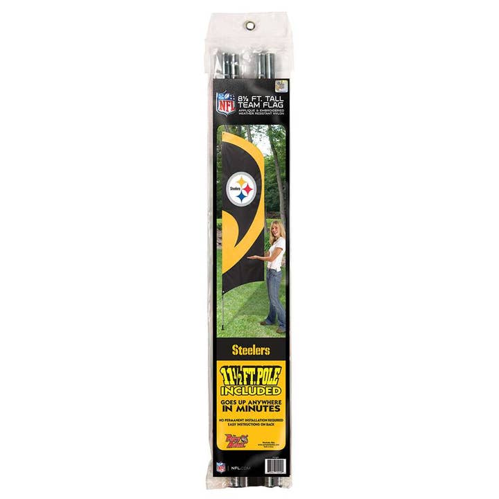 Party Animal, Inc. - Wholesale Flag - Pittsburgh Steelers Tall Team Flag Kit2