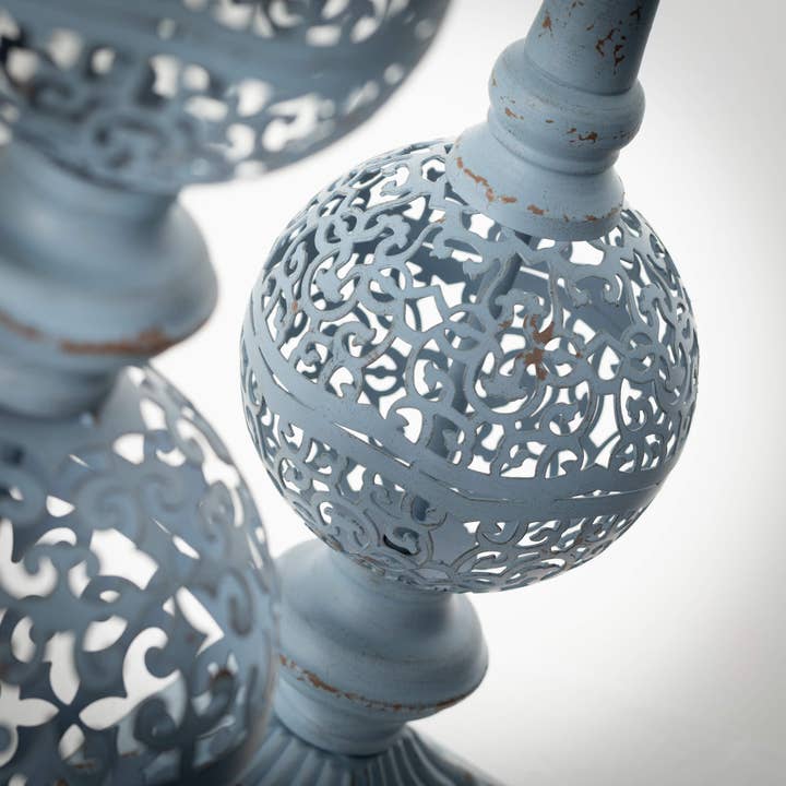 Sullivans Home Decor - Wholesale Decorative Figurine - Metal Tabletop Finial Set Of 2