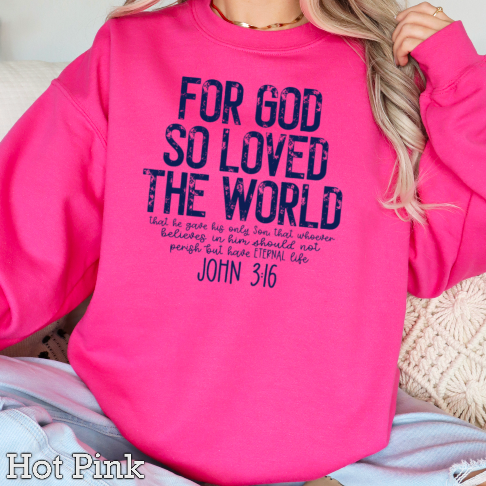 Shoppe SHC - Wholesale Graphic Sweatshirt - Women's - John 3:16 Christian Graphic Sweatshirt|Gildan2