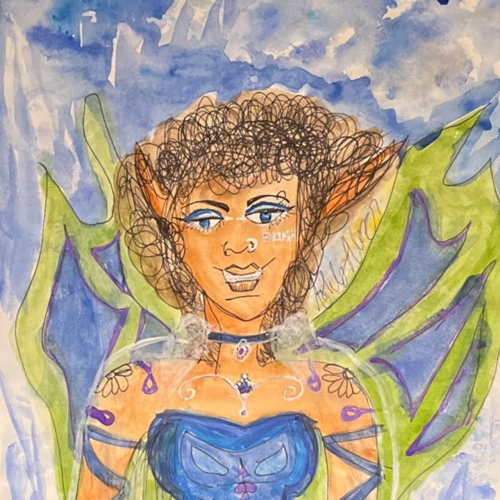 Air Fairy Painting Wall Art - Watercolor 8.5 x 11 inch for wholesale by Shop Alizor