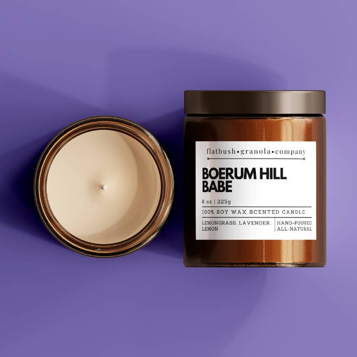 Boerum Hill Babe 100% Soy Wax Candle for wholesale by Flatbush Granola Company