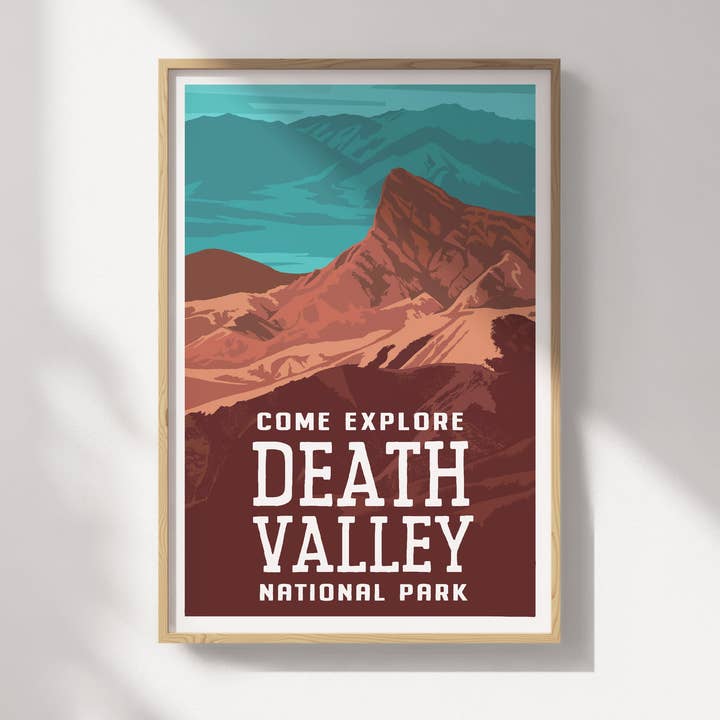 Death Valley National Park Travel Poster for wholesale by Recollection Project