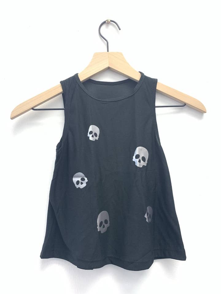 Skull Sølv Tank for engroshandel hos Fanilu