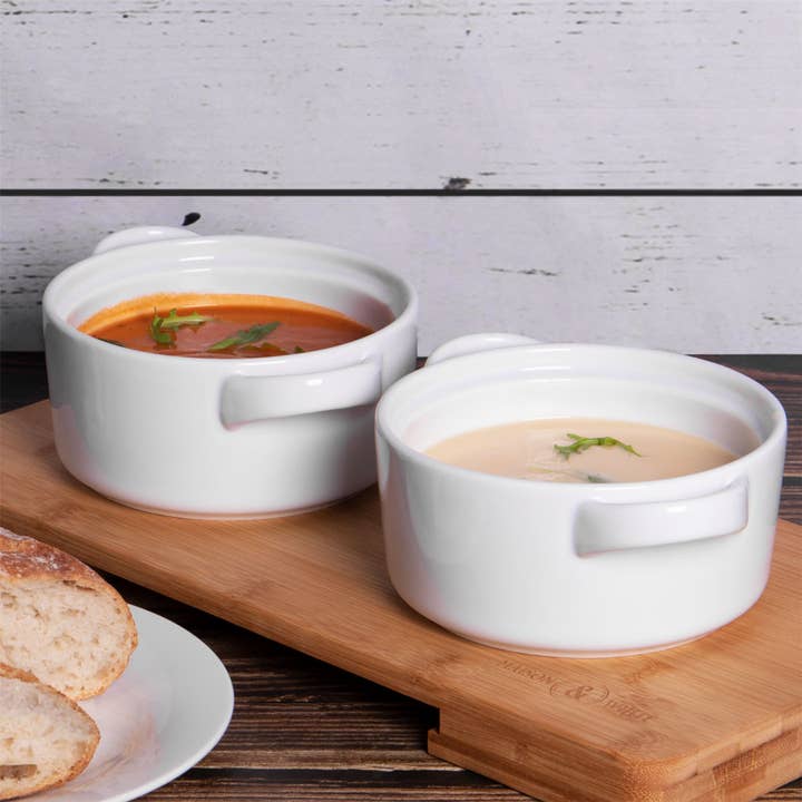 Soup Bowls with Handles - Set of 4 | M&W for wholesale by Maison & White