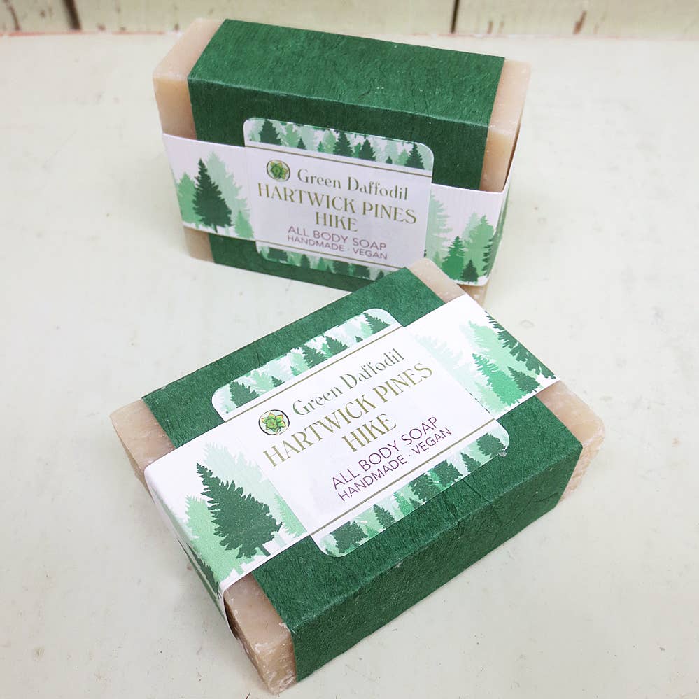 Green Daffodil Bath & Body - Wholesale Bar Soap - Hartwick Pines Hike Handmade Natural Bar Soap - Michigan1