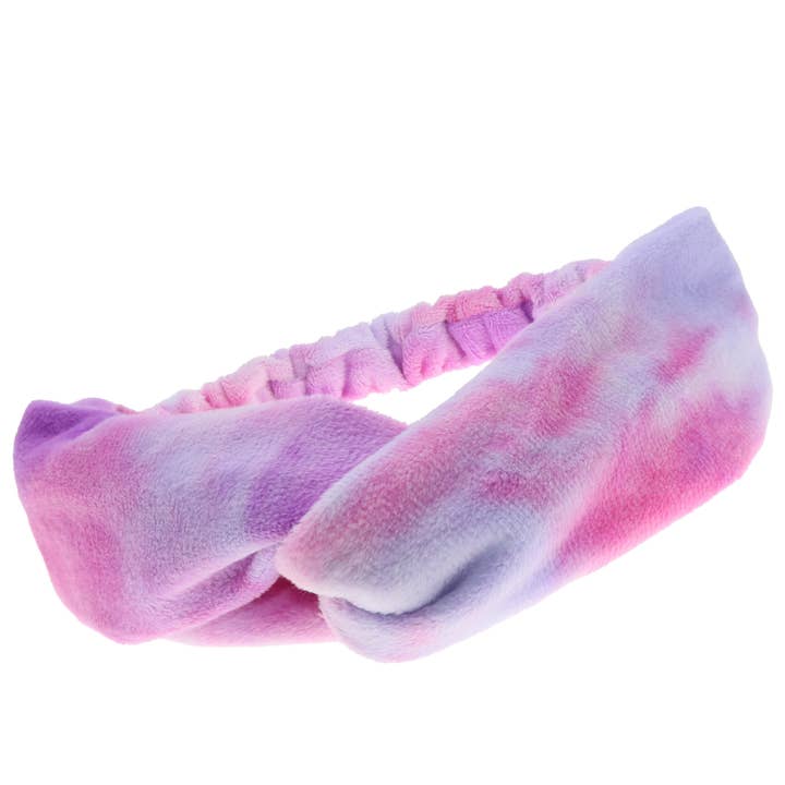 Frog Sac - Wholesale Fashion Headband - Kids - Stretch Tie Dye Knot Headband for Girls - Purple